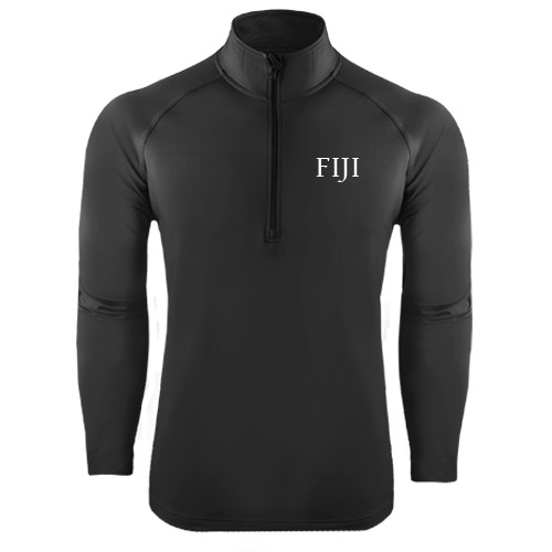 Sport Tek Charcoal Sport Wick Stretch 1/2 Zip Pullover-FIJI