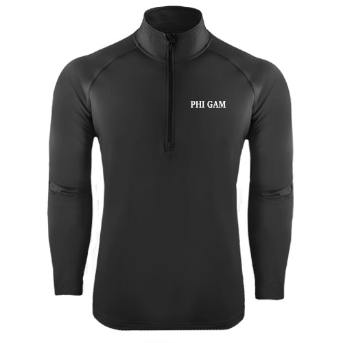 Sport Tek Charcoal Sport Wick Stretch 1/2 Zip Pullover-Phi Gam