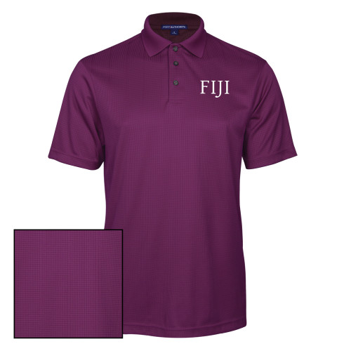 Purple Performance Fine Jacquard Polo-FIJI