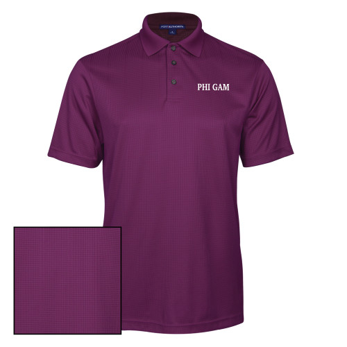 Purple Performance Fine Jacquard Polo-Phi Gam