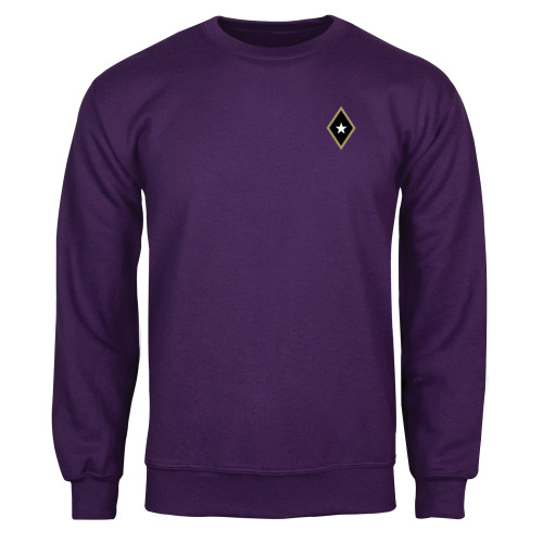 Purple Fleece Crew-Diamond and Star