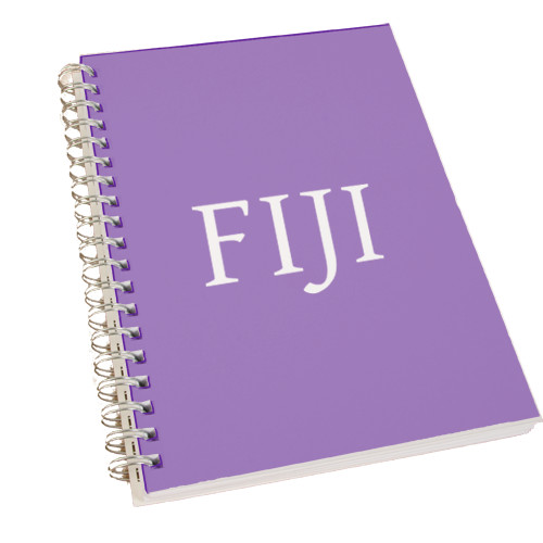 Clear 7 x 10 Spiral Journal Notebook-FIJI