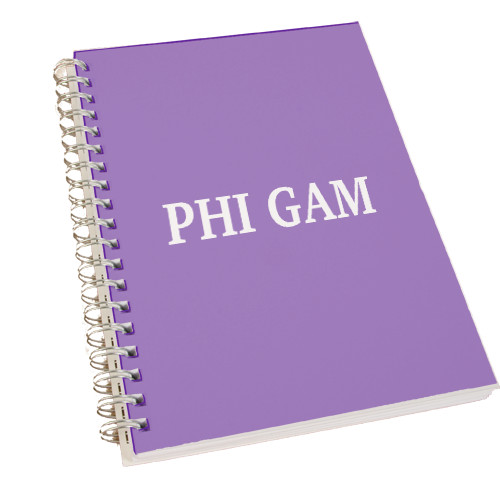 Clear 7 x 10 Spiral Journal Notebook-Crest