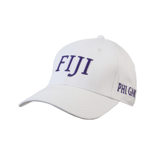 FIJI White Structured Adjustable Pro Style Hat