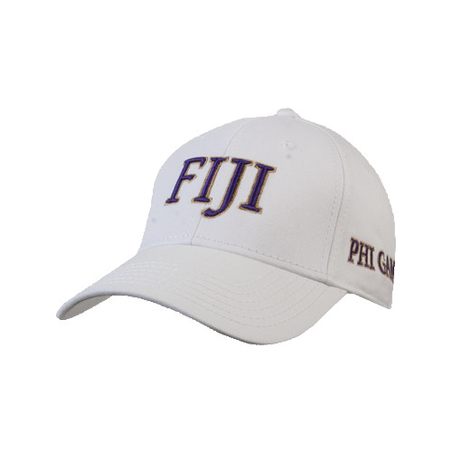 White Structured Adjustable Pro Style Hat-FIJI Two Color