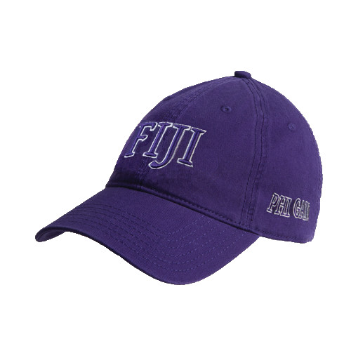 Purple Unstructured Adjustable Low Profile Hat-FIJI Two Color