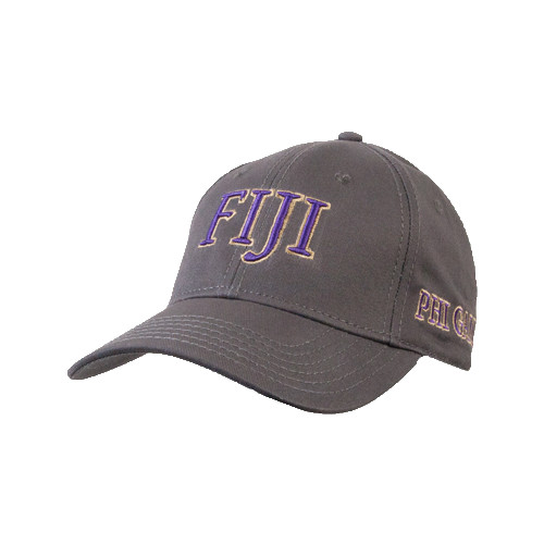 Charcoal Structured Adjustable Pro Style Hat-FIJI Two Color