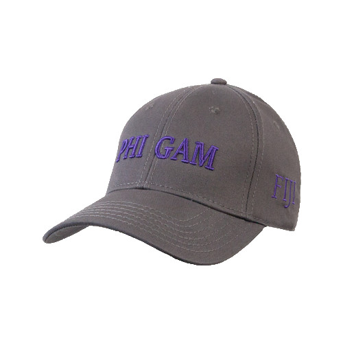 Charcoal Structured Adjustable Pro Style Hat-Phi Gam