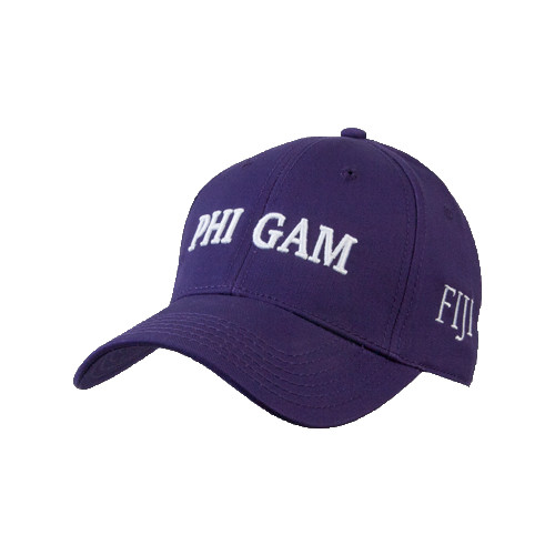 Purple Structured Adjustable Pro Style Hat-Phi Gam