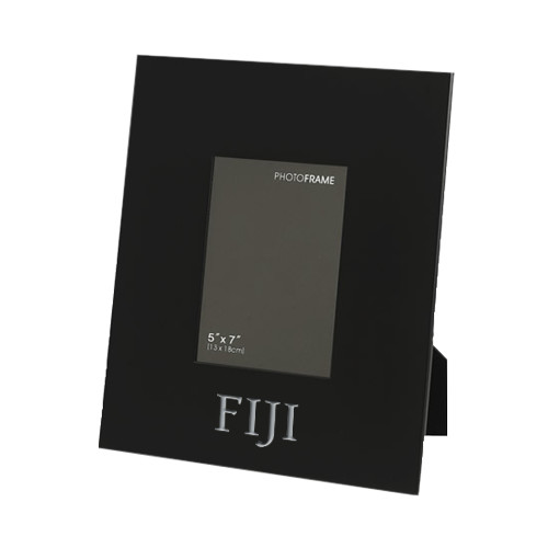 Black Metal 5 x 7 Photo Frame-FIJI Engraved