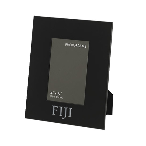 Black Metal 4 x 6 Photo Frame-FIJI Engraved