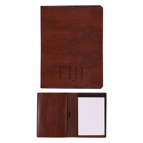 Fabrizio Brown Padfolio-FIJI Engraved