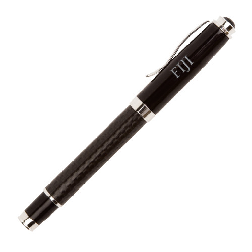 Luna Black Rollerball Pen-FIJI Engraved