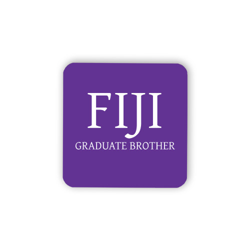 Hardboard Coaster w/Cork Backing-FIJI Graduate Brother