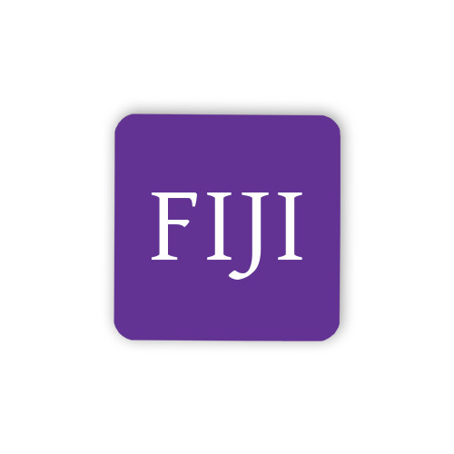 Hardboard Coaster w/Cork Backing 4/set-FIJI