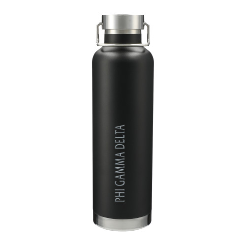  Thor Copper Vacuum Insulated Black Bottle 32oz - Phi Gamma Delta Engraved