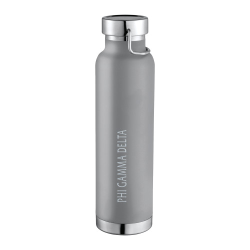  Thor Copper Vacuum Insulated Grey Bottle 22oz - Phi Gamma Delta Engraved