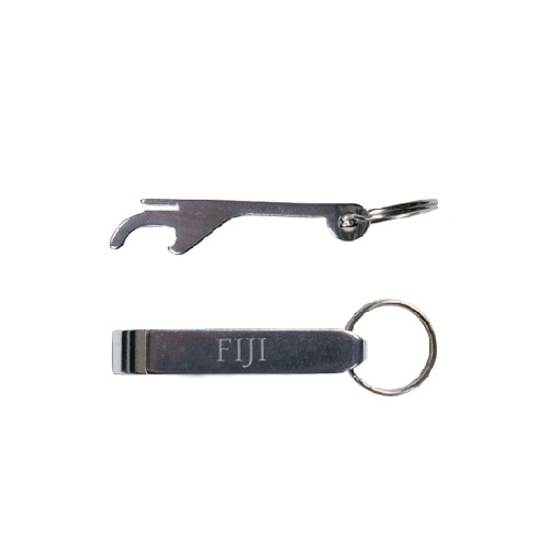  Aluminum Silver Bottle Opener - FIJI Engraved