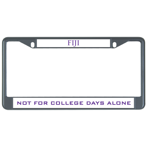  Metal License Plate Frame in Black - FIJI