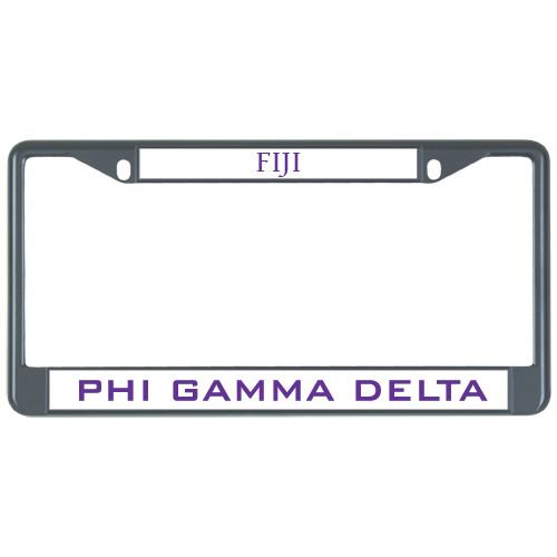  Metal License Plate Frame in Black - FIJI