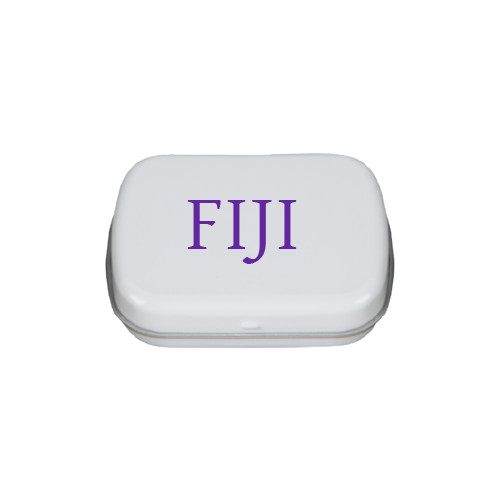  White Rectangular Peppermint Tin - FIJI