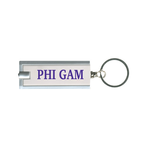  Turbo White Flashlight Key Holder - Phi Gam