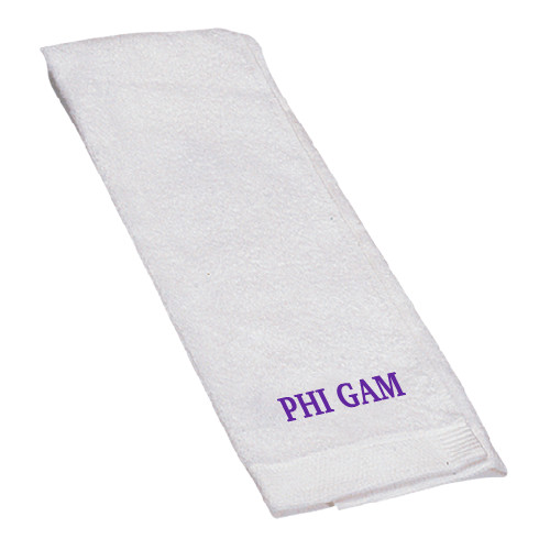  White Golf Towel - Phi Gam