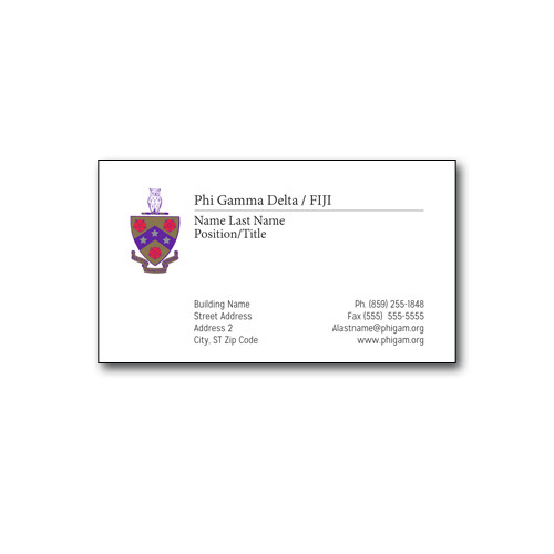  Chapter Business Cards