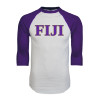 Thumbnail image for  White/Purple Raglan Baseball T Shirt