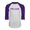 Thumbnail image for  White/Purple Raglan Baseball T Shirt