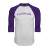 Thumbnail image for  White/Purple Raglan Baseball T Shirt