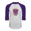 Thumbnail image for  White/Purple Raglan Baseball T Shirt