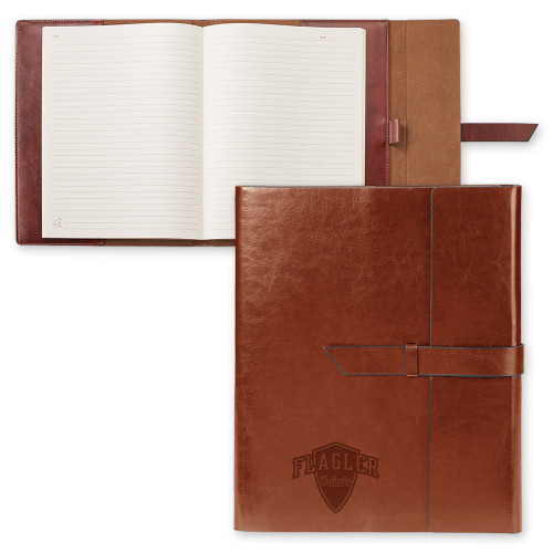  Fabrizio Brown Portfolio w/Loop Closure - Primary Mark Engraved