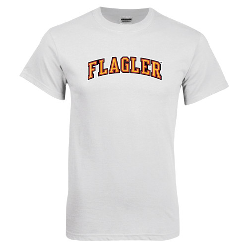  White T Shirt - Flagler Arched