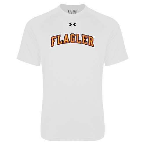  Under Armour White Tech Tee - Flagler Arched