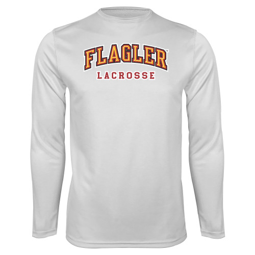  White Performance Long Sleeve Shirt - Lacrosse