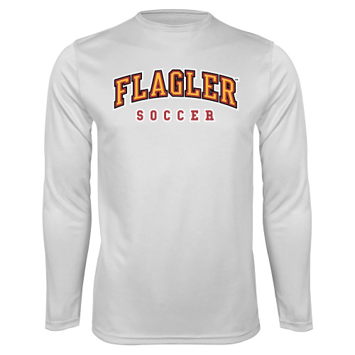  White Performance Long Sleeve Shirt - Soccer