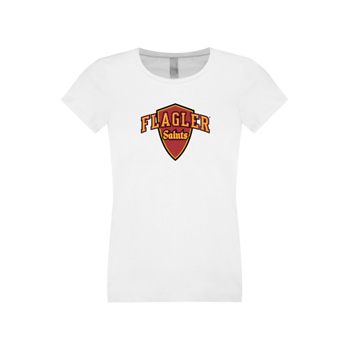  Next Level Girls White Fashion Fit T Shirt - Primary Mark