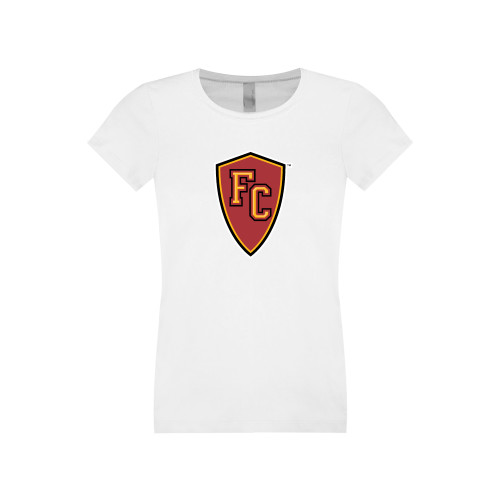  Next Level Girls White Fashion Fit T Shirt - Secondary Mark