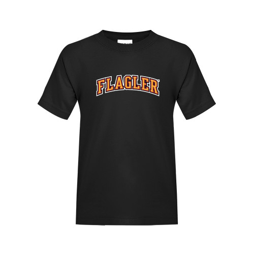  Youth Black T Shirt - Flagler Arched