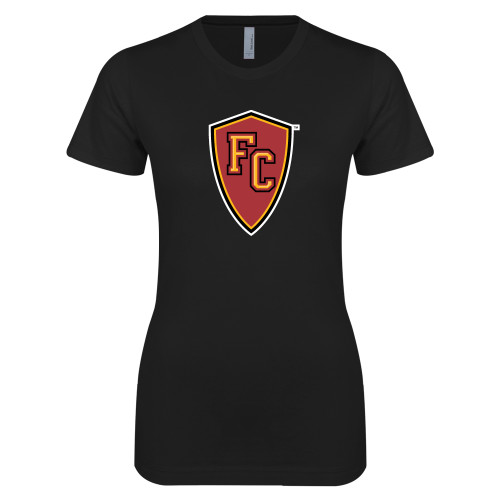  Next Level Womens Black Boyfriend Tee - Secondary Mark