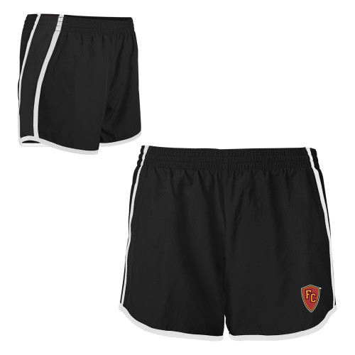  Womens Black/White Team Short - Secondary Mark