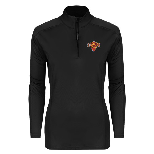  Syntrel Womens Black Interlock 1/4 Zip - Primary Mark