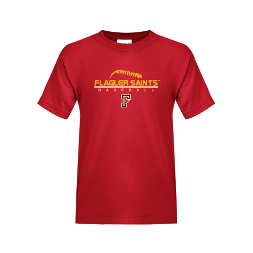  Youth Red T Shirt - Baseball Design