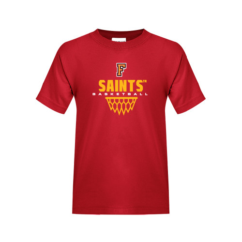  Youth Red T Shirt - Basketball Design