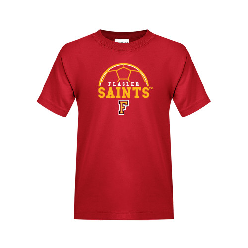  Youth Red T Shirt - Soccer Design