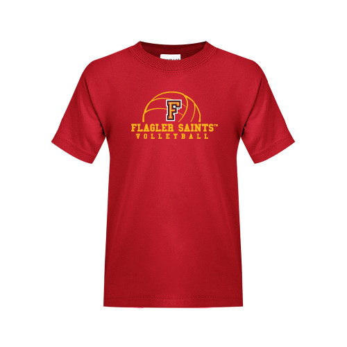  Youth Red T Shirt - Volleyball Design