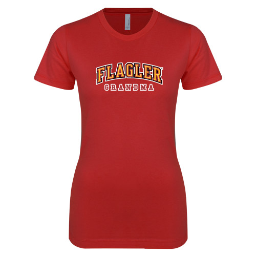  Next Level Womens Red Boyfriend Tee - Grandma