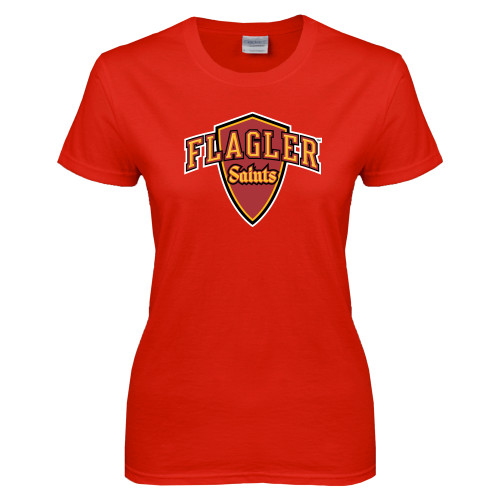  Womens Short Sleeve Red Tee - Primary Mark