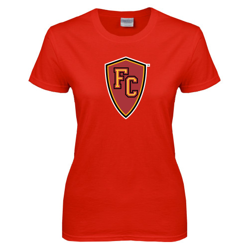  Womens Short Sleeve Red Tee - Secondary Mark